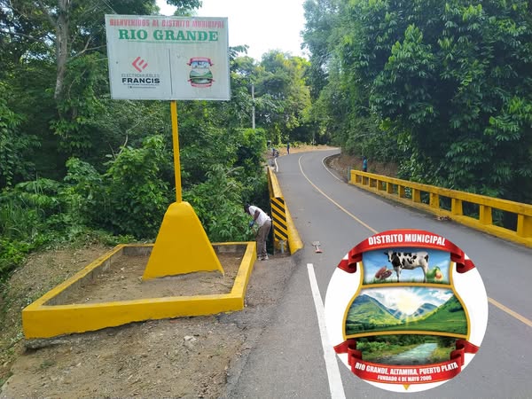 Iniciamos los trabajos de limpieza de aceras contenes canaletas y áreas verdes en la entrada a nuestro hermoso distrito Río grande.